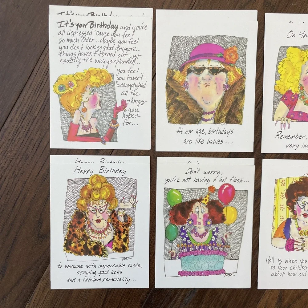 Renaissance Rhinestones Sarcastic and Funny All Gretting Card Lot of‎ 22